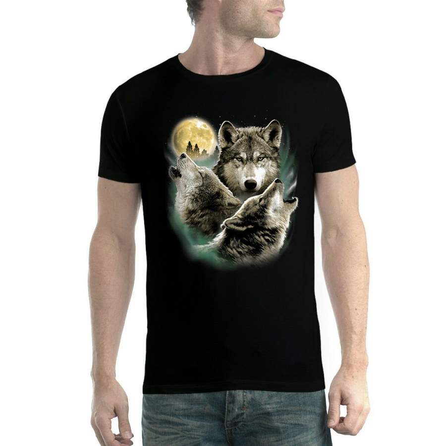 Art Wolf Group Xiaoyue Pattern Creative Men’S T-Shirt