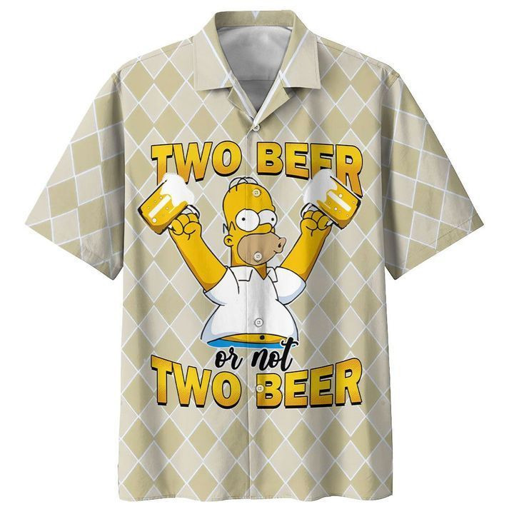 Homer Simpson Two Beer Or Not Hawaii Shirt Ha1768