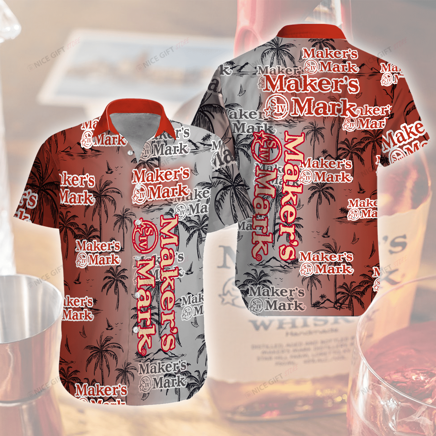 Maker’S Mark Hawaiian Shirt 3Hs-M0J4