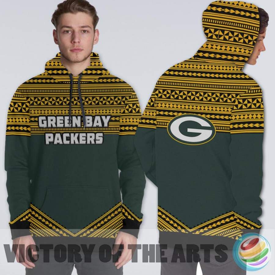 Simple Color Floral Green Bay Packers Hoodie