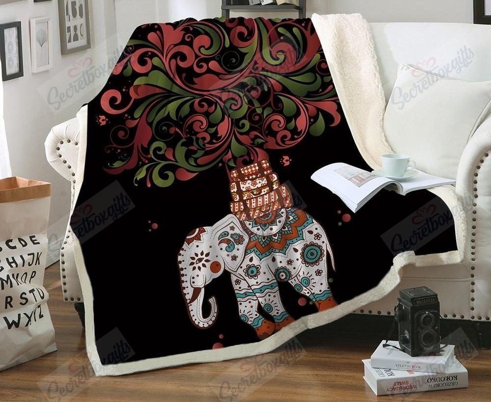 India Hippie Elephant Gs-Cl-Kc0907 Fleece Blanket