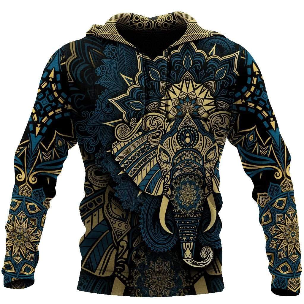 Golden Turquoise Elephant 3D All Over Print | For Men & Women | Adult | Ht9428