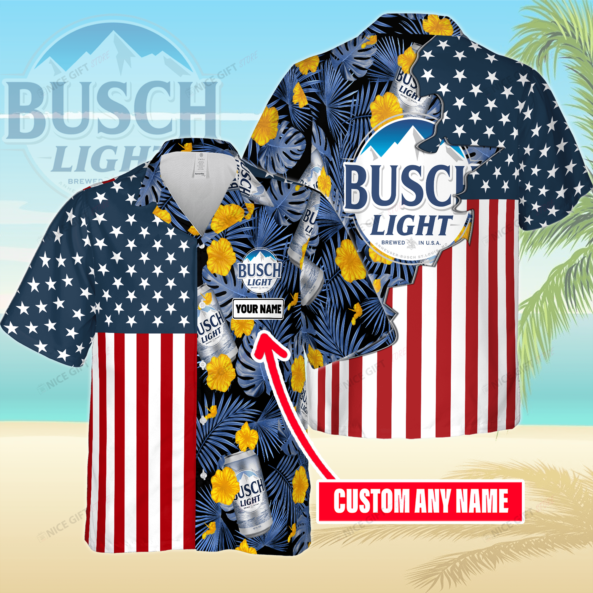 Busch Light Custom Name Hawaiian Shirt 3Hs-W1Q5