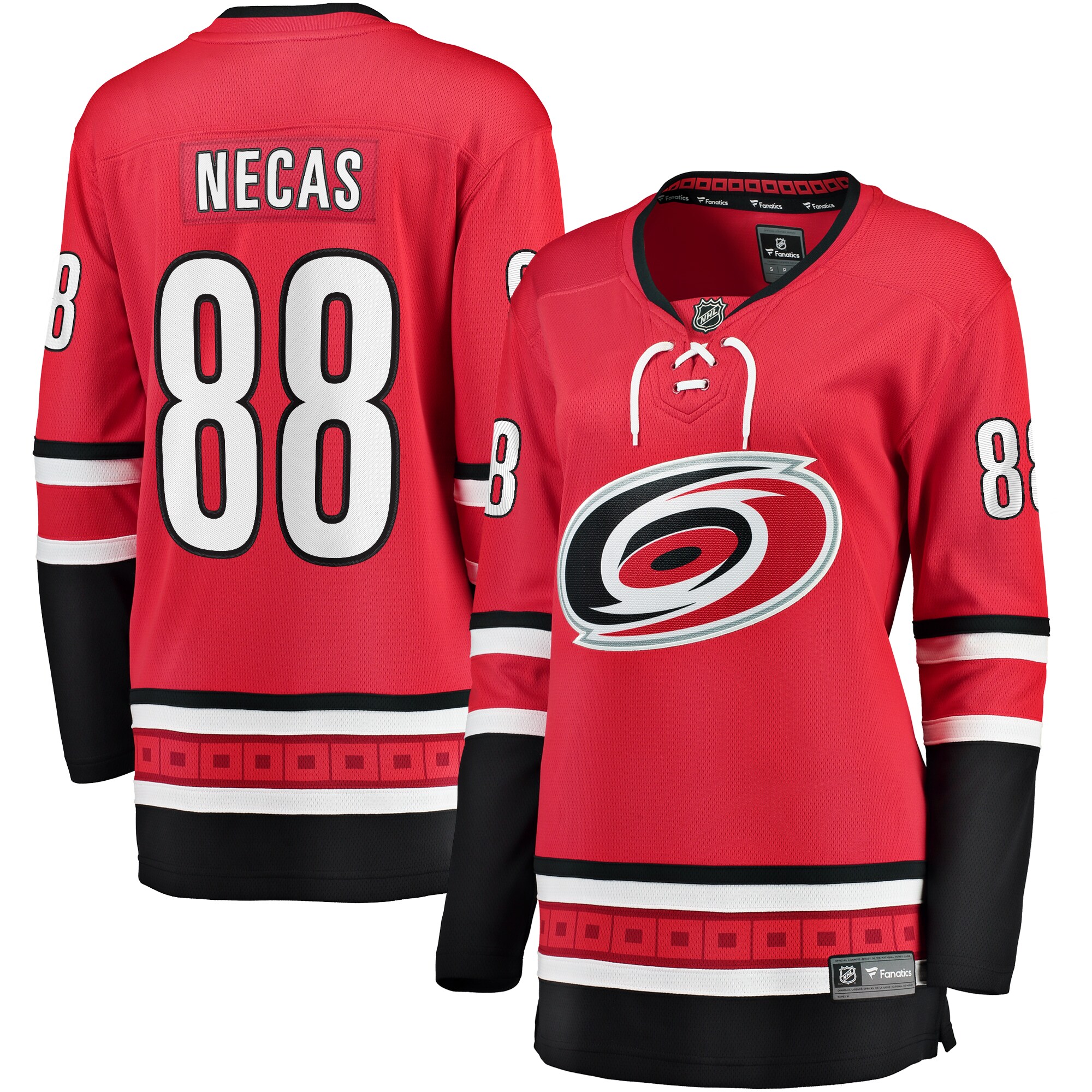 Martin Necas Carolina Hurricanes Branded Women's Alternate Breakaway Player Jersey – Red