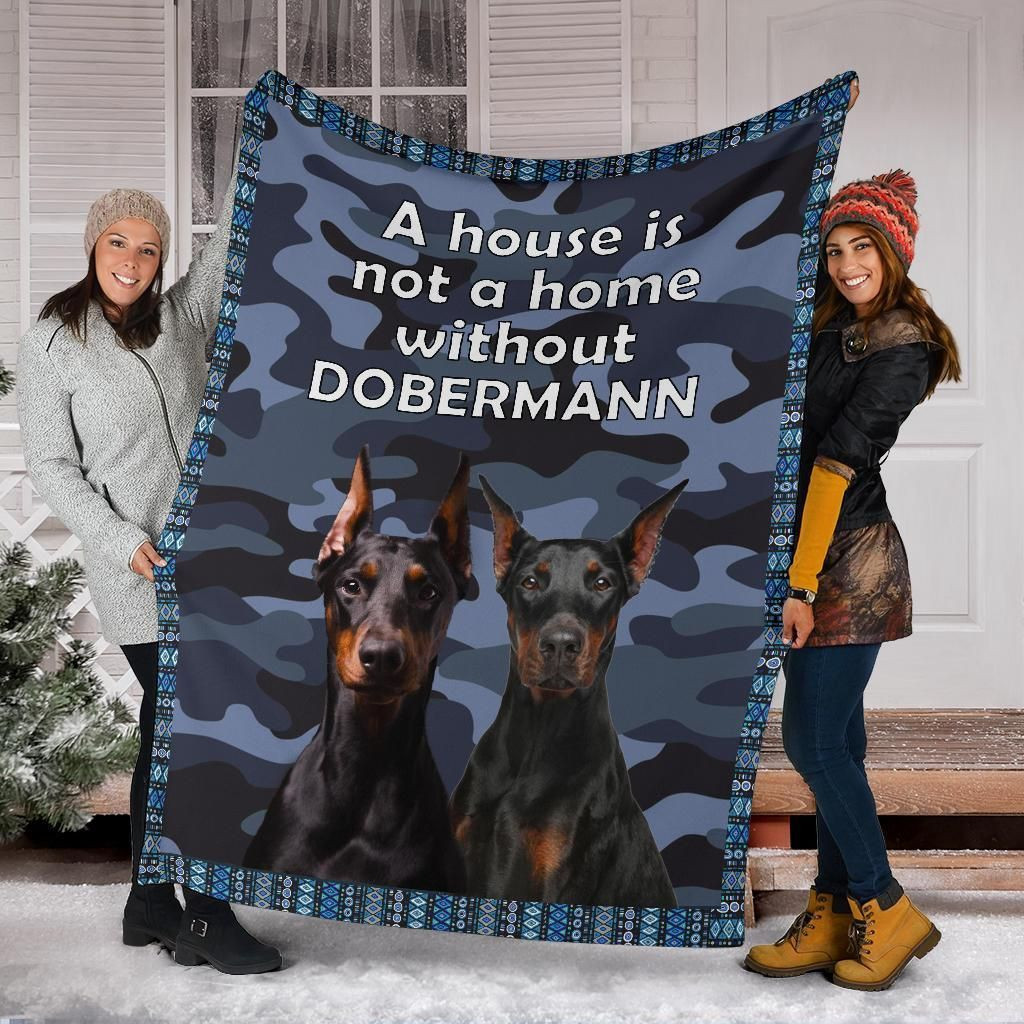 Dobermann Blanket F001, Christmas Gift, Dog Lover Blanket