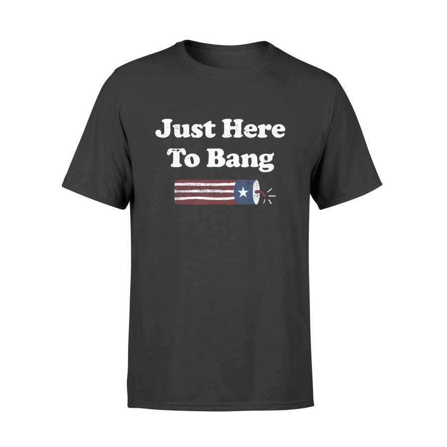 4th of July Just Here to Bang Funny Fireworks Shirts – Standard T-shirt