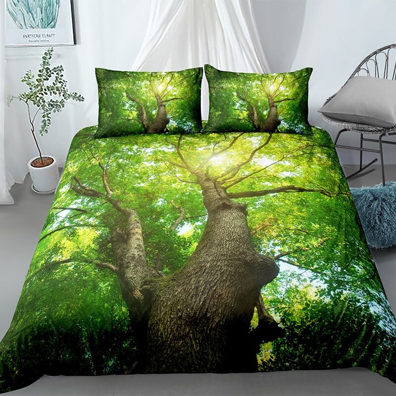 3D Sunset Scenery Digital Printing Bedding Set Home Decoration Bedroom Comfortable Down Quilt Cover Pillowcase S Duvet Covers