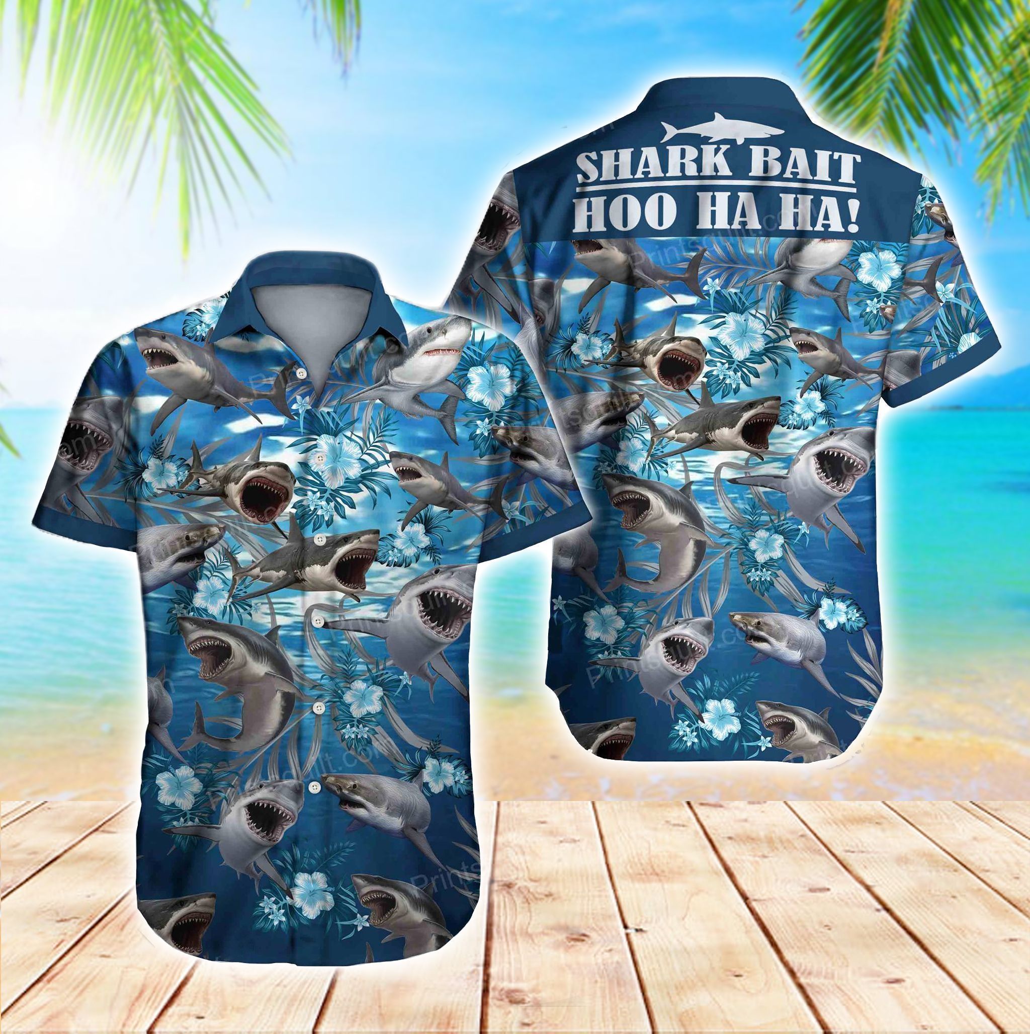 Beach Shirt Order Shark – Hawaiian Shirts – Td173