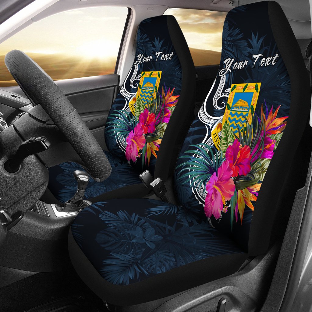 Tuvalu Polynesian Custom Personalised Car Seat Covers – Tropical Flower – BN12