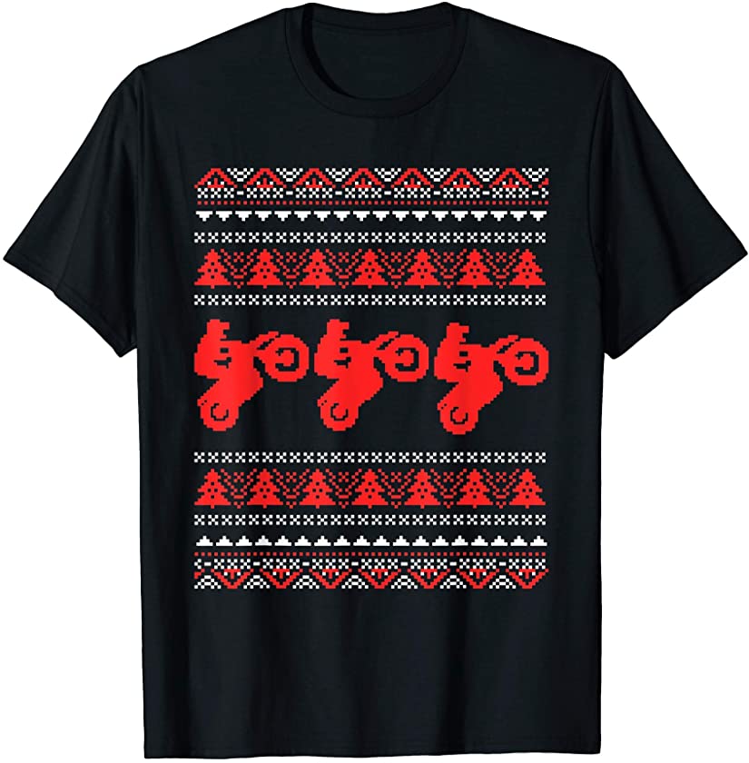 Ugly Christmas Motocross Motorcycle Dirt Bike Motorbike Gift T-Shirt