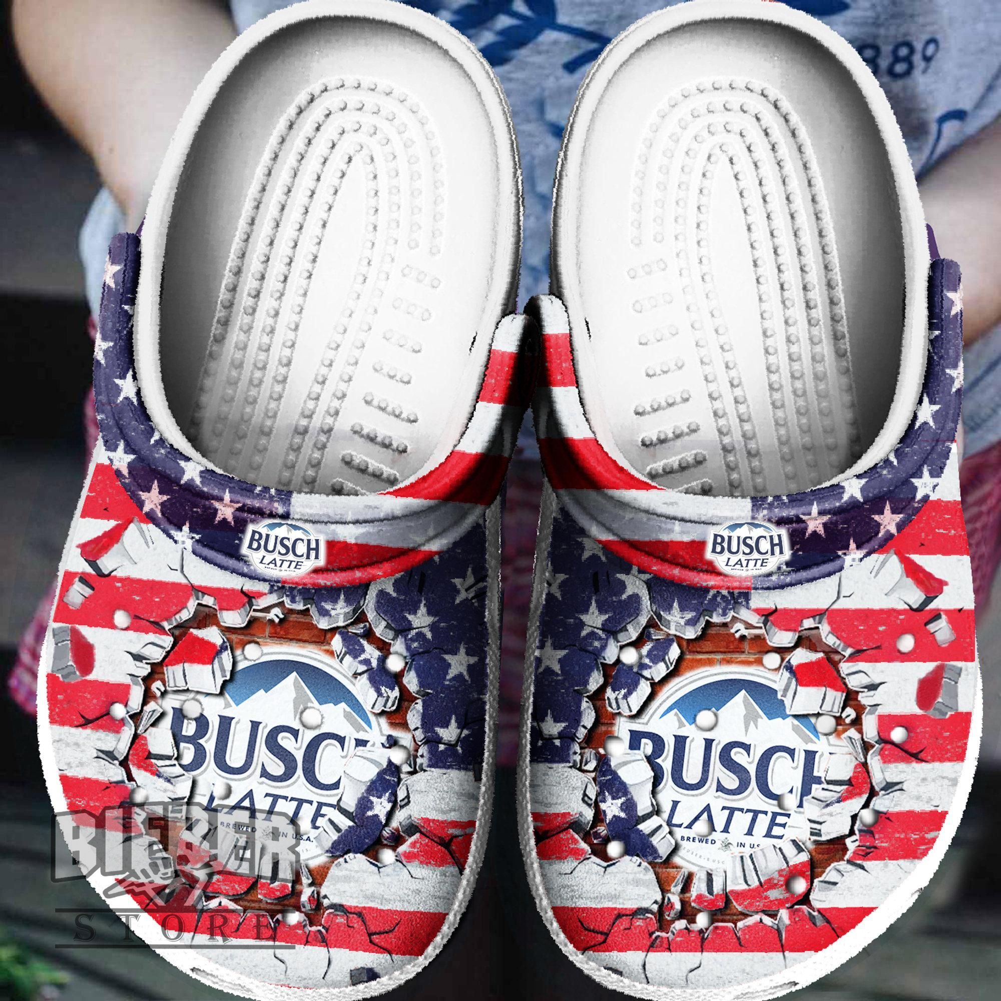 Busch Latte Crocs Clog Shoes