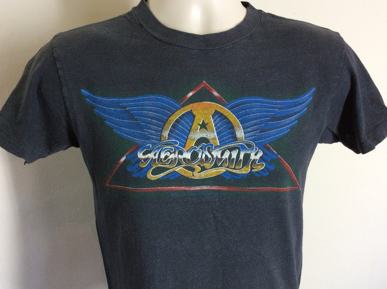 Vtg 1982 Aerosmith Concert T Shirt Black Sm 80S Classic Rock Band