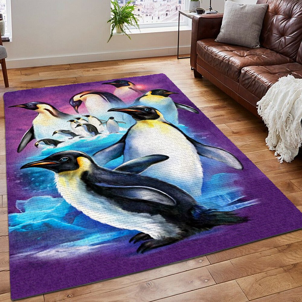 Penguin Theme Area Rug, Penguin Apparel Printing Floor Mat Carpet, Penguin Clothing Rug, Penguin Area Rug, Penguin Rug, Gifts For Penguin