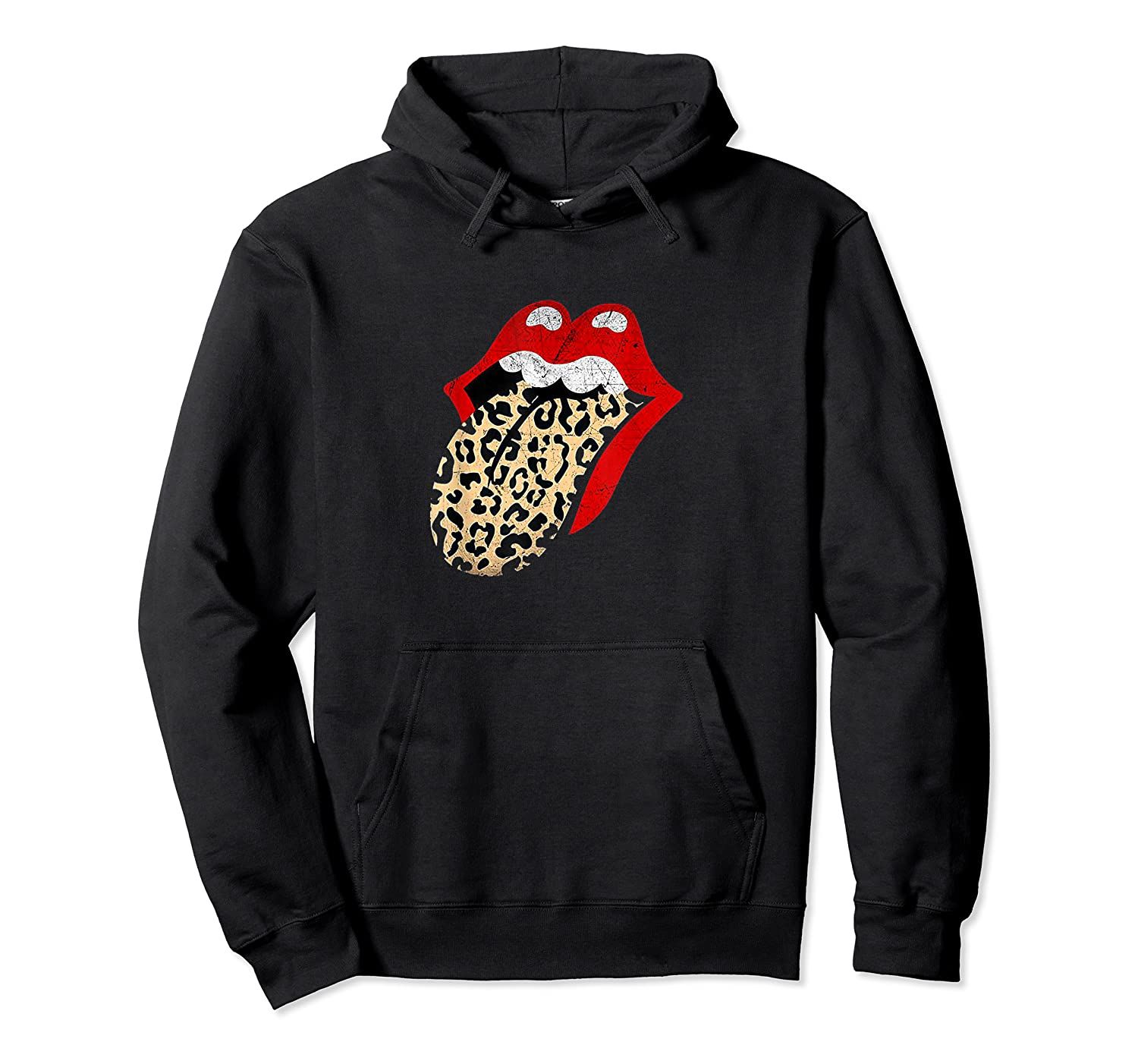 Red Lips-Leopard Tongue-iconic band Pullover Hoodie, T-Shirt, Sweatshirt