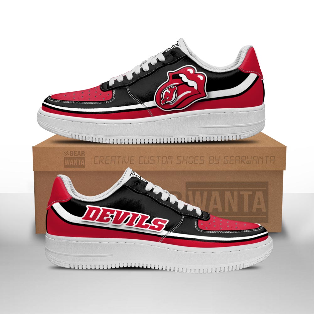 New Jersey Devils Air Sneakers Custom Force Shoes Sexy Lips For Fans