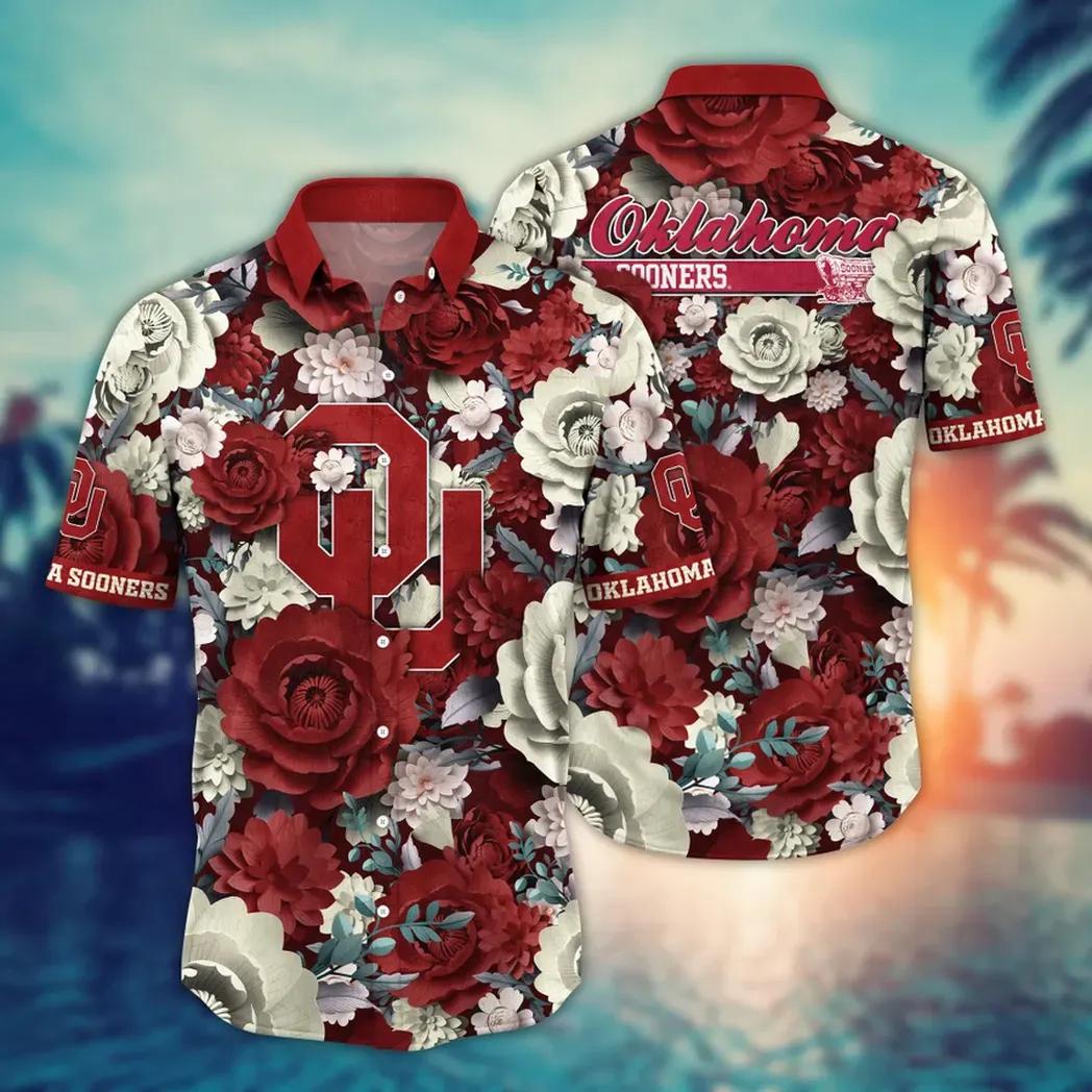 Oklahoma Sooners Ncaa Flower Aloha Hawaiian Shirt 4, Ncaa Hawaiian Shirt