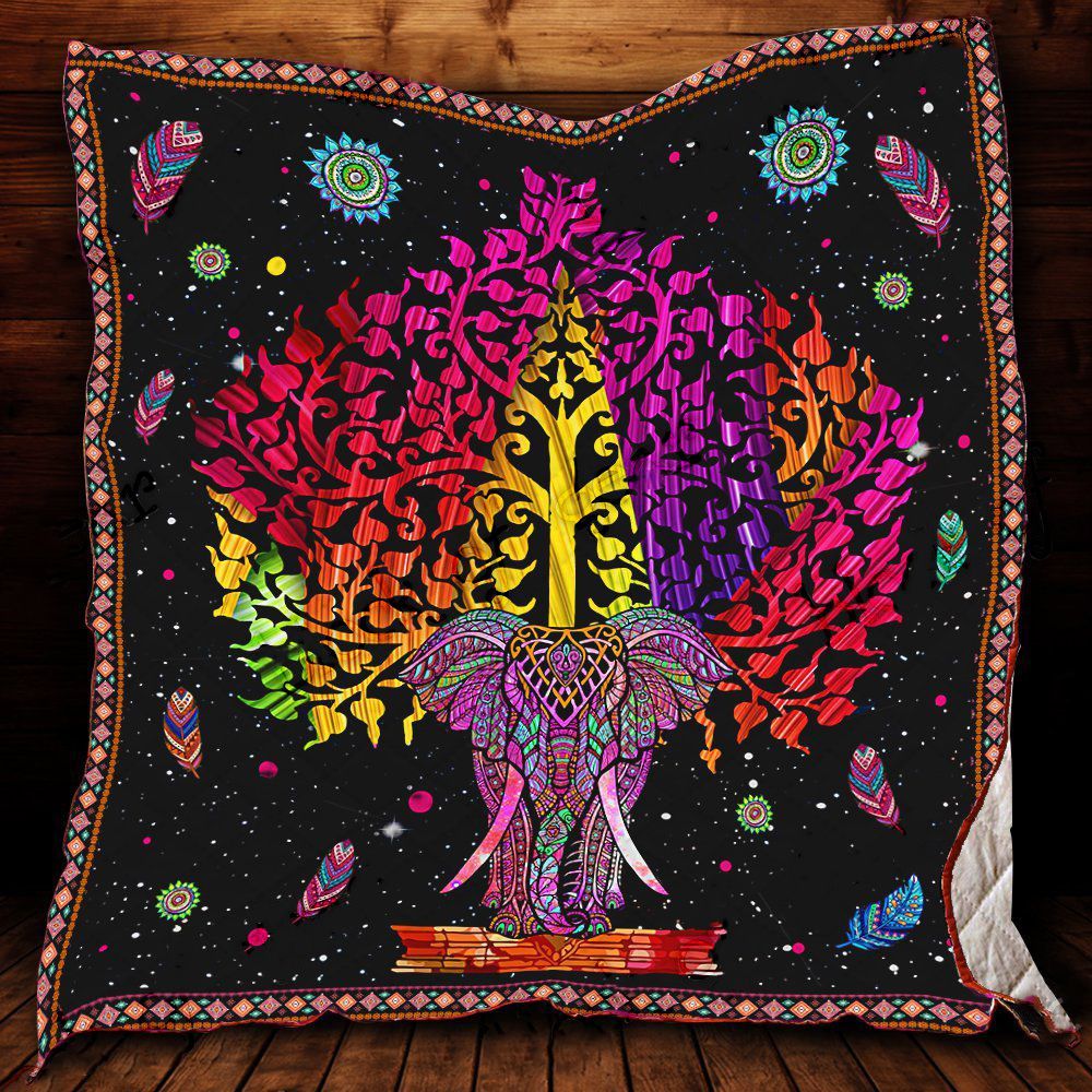 Boho Luxury Mandala Elephant Jfj Quilt Rc