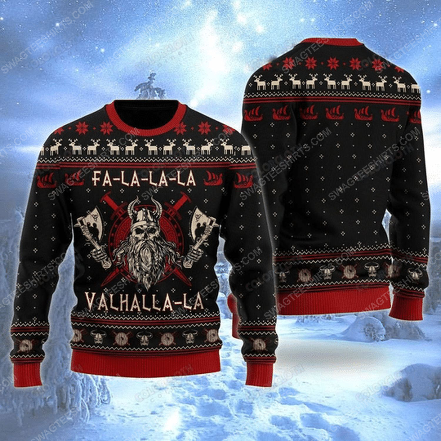 [Special Edition] Viking Fa-La-La-La Valhalla Ugly Christmas Sweater – Maria