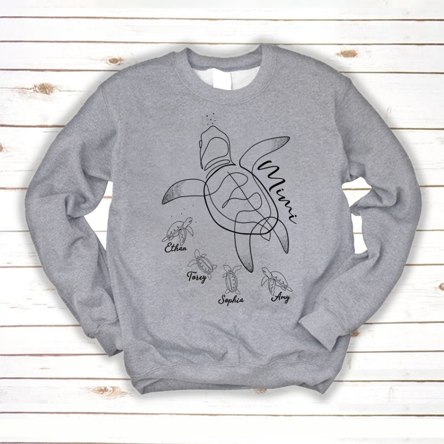 Grandma And Grandkid’S Turtle Sweatshirt