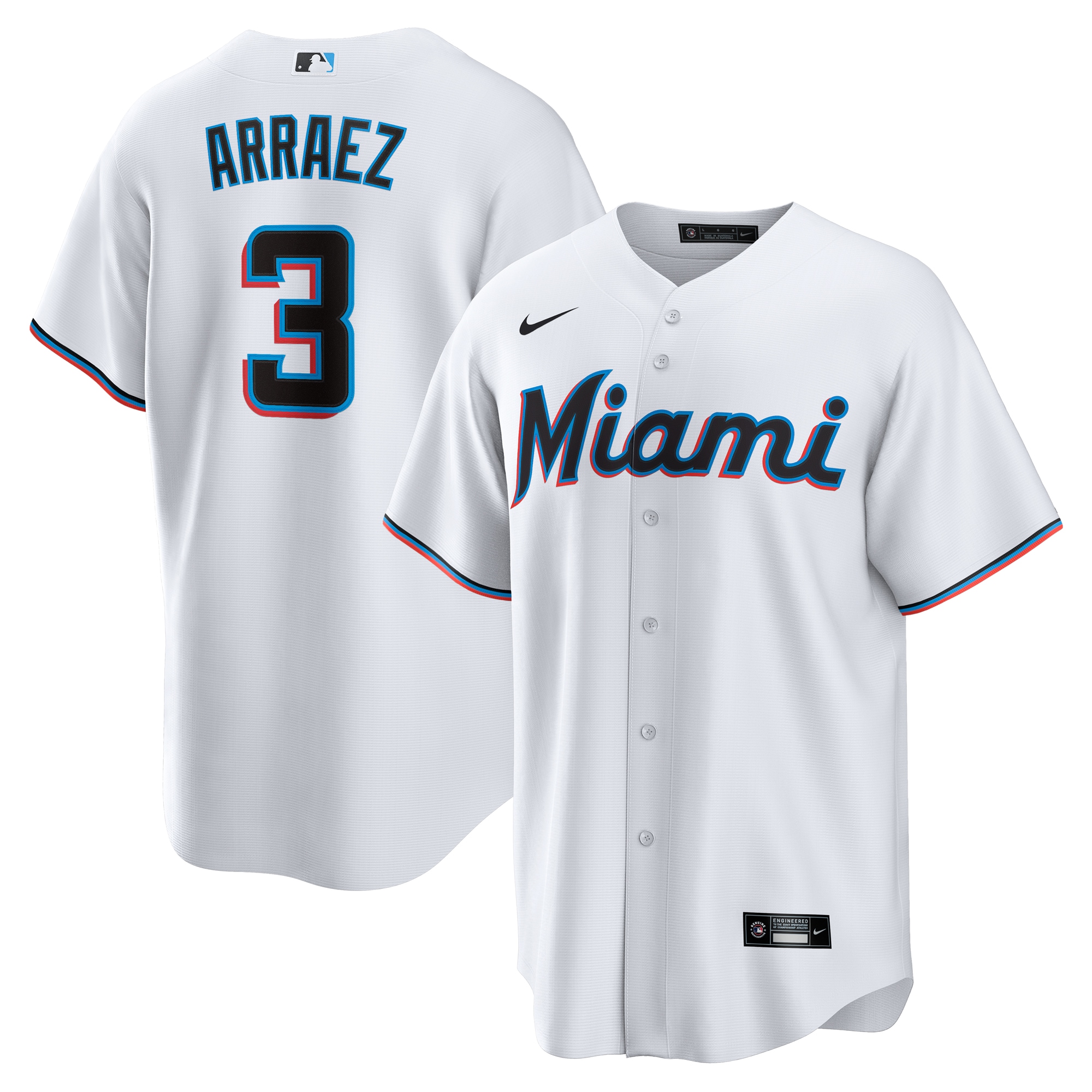 Luis Arraez Miami Marlins Home Replica Player Jersey – White