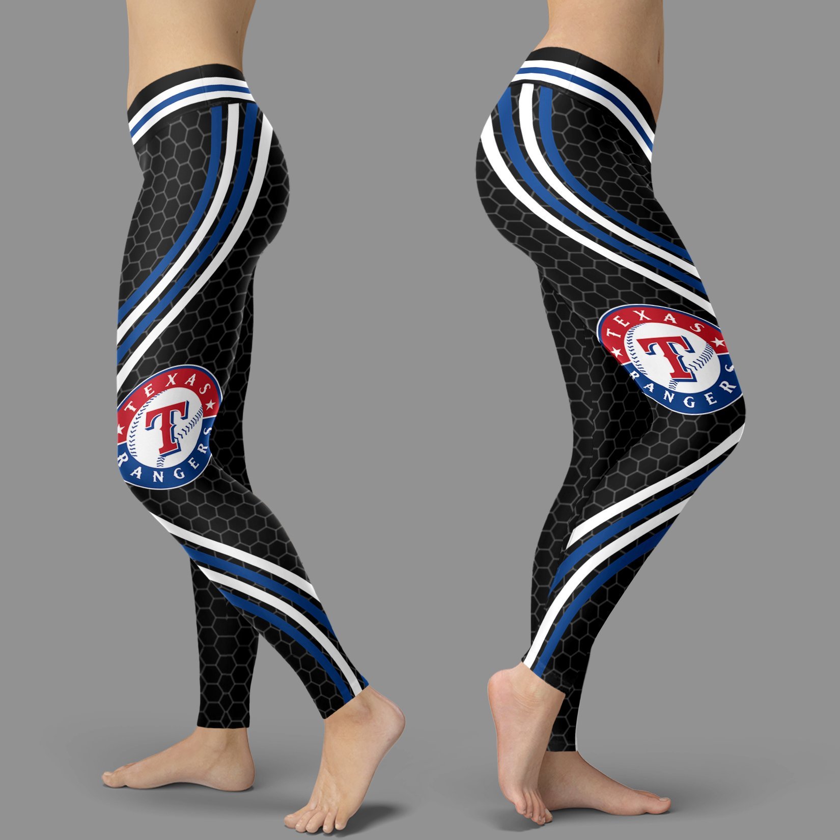 Black Curve Texas Rangers Leggings