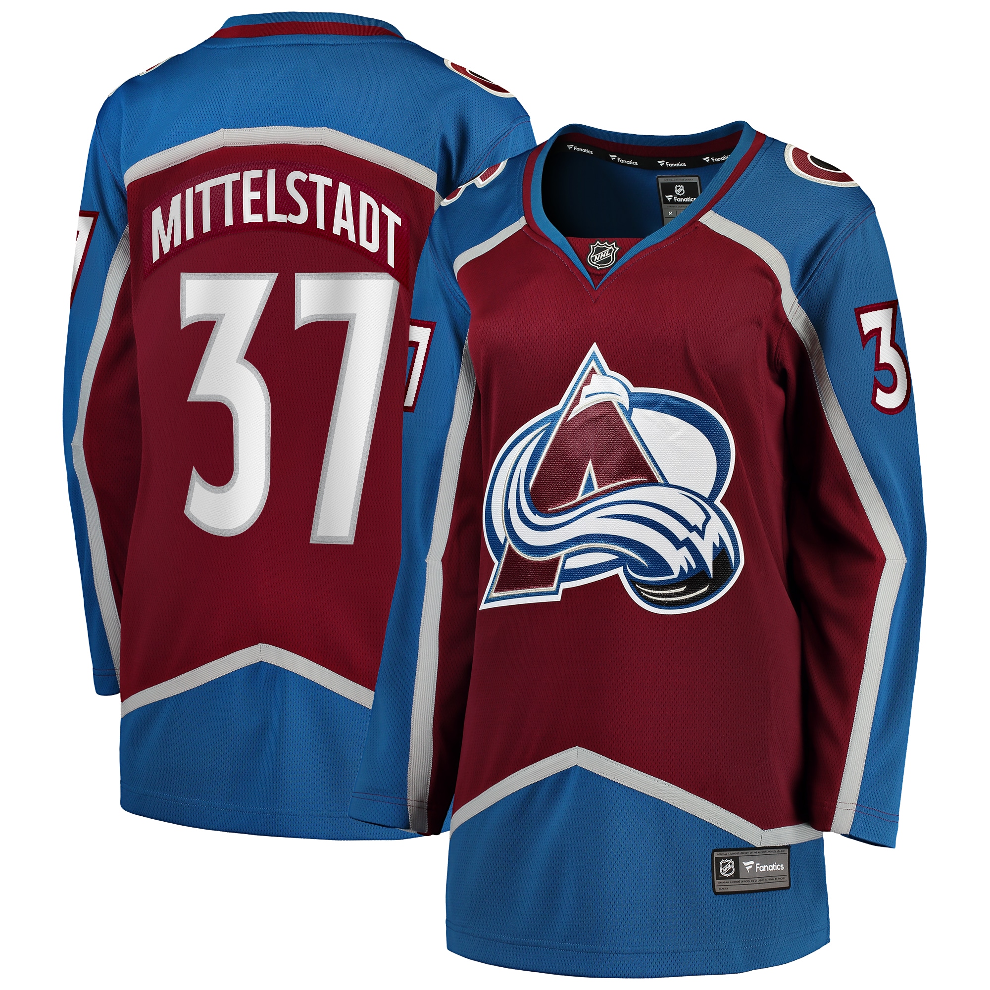 Casey Mittelstadt Colorado Avalanche Branded Women's Home Breakaway Player Jersey – Burgundy