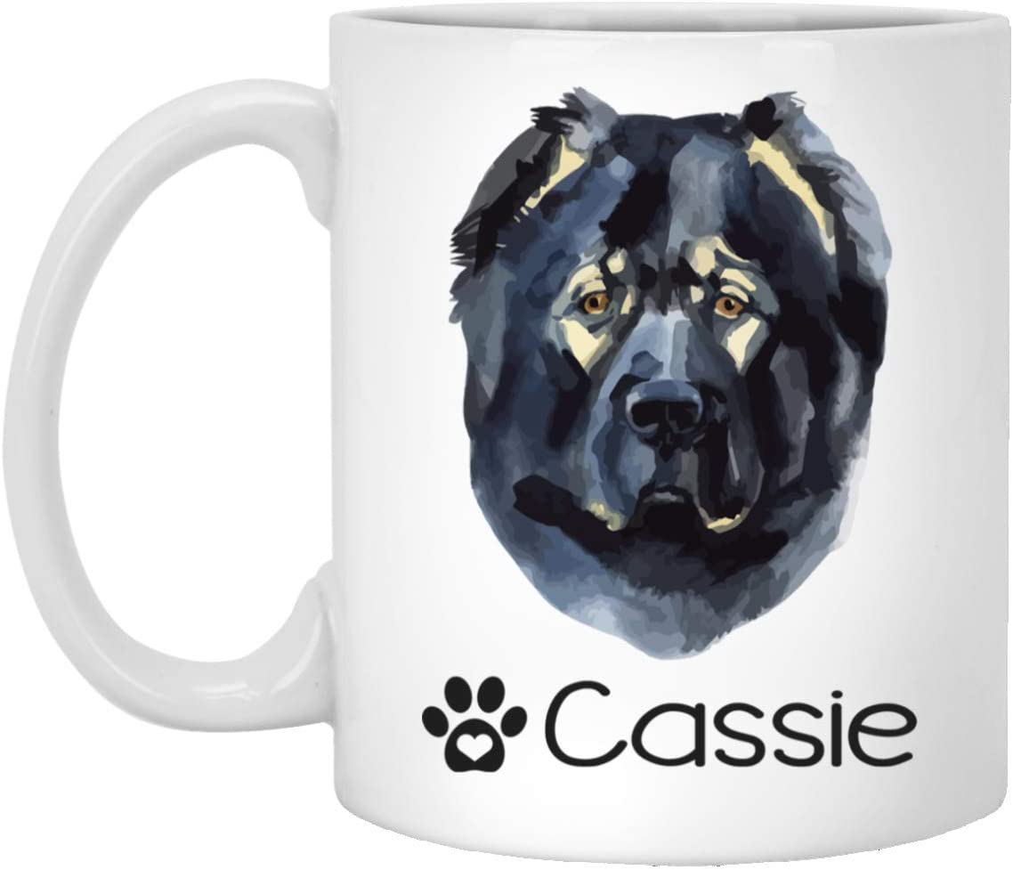 Personalized Caucasian Shepherd Dog Mug – Pet Owner Gifts For Women – Gifts For Dog Lover – Caucasian Shepherd Mom Dad Mugs – Dog Cups 15Oz