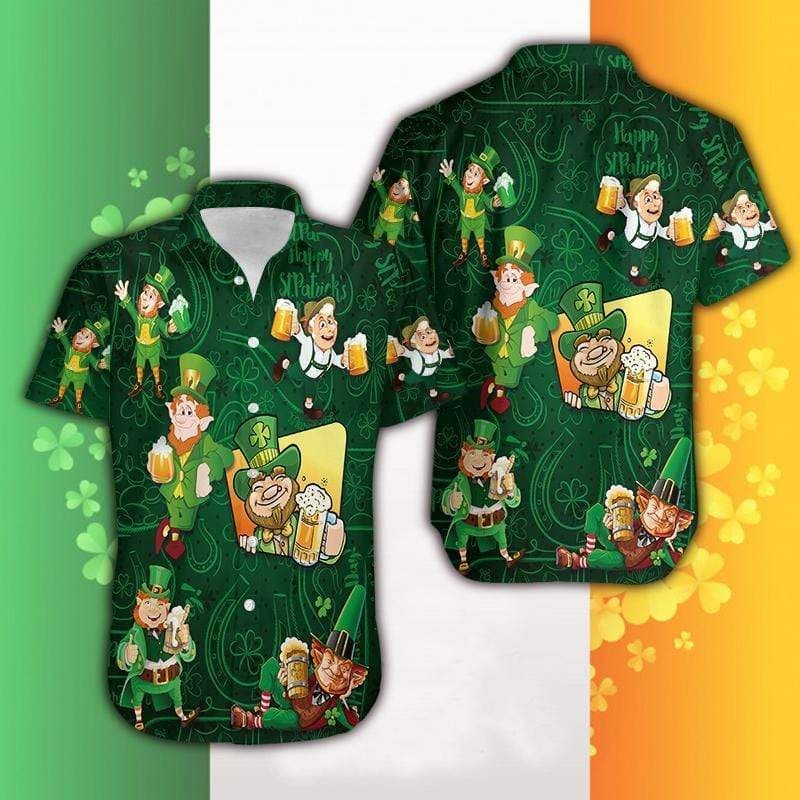 Shop Hawaii Aloha Shirts St Patricks Day Irish And Beer Funny Ha25448