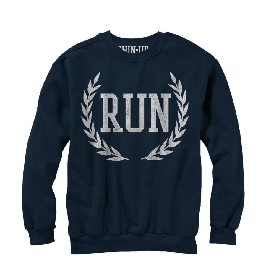 CHIN UP Women’s Crown of Laurel Run  Sweatshirt Navy Blue