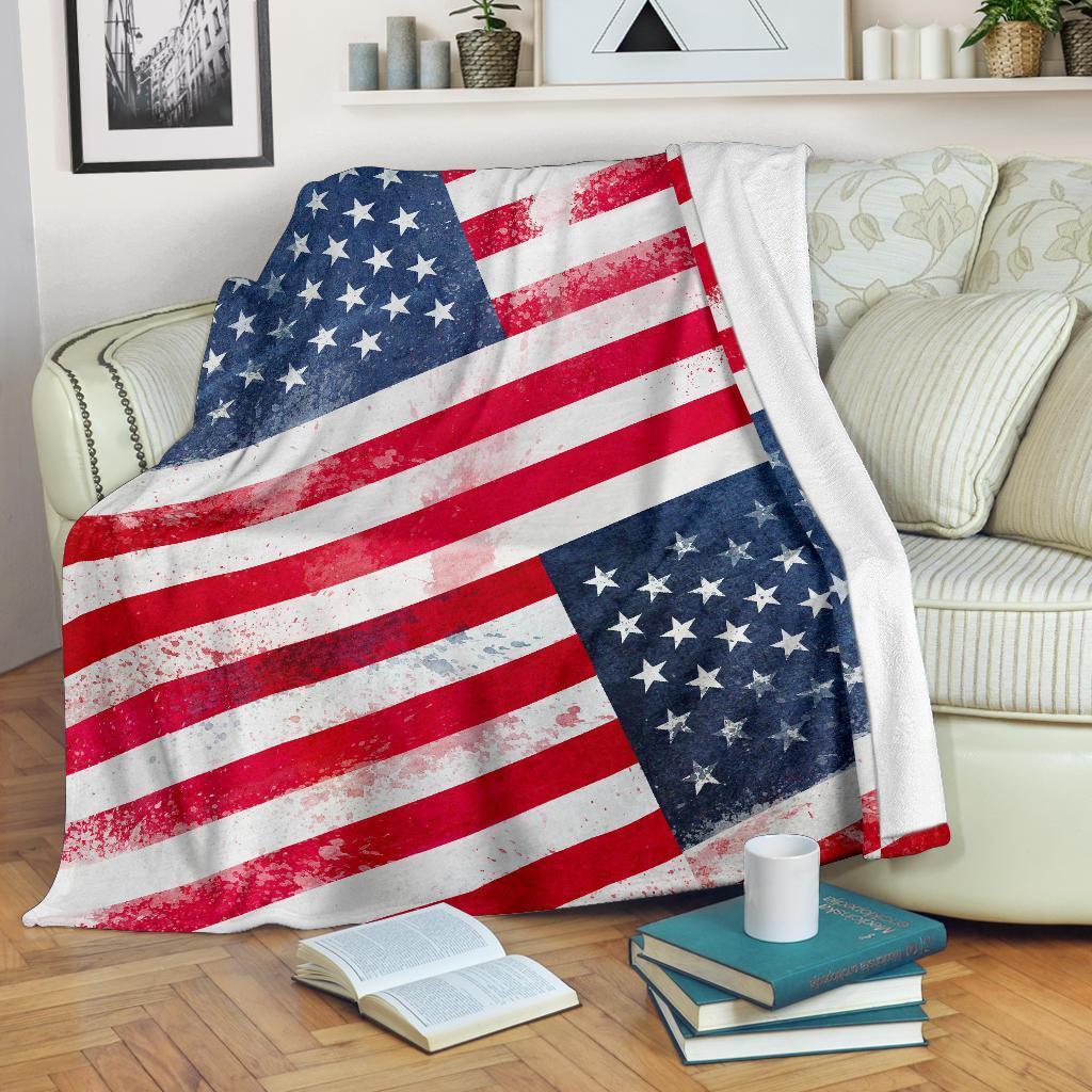 American Flag Fleece Blanket Gift For American Lover Birthday Gift Home Decor Bedding Couch Sofa Soft And Comfy Cozy