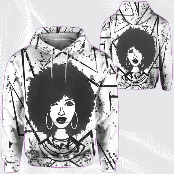 African Fashion Dresses Pretty Melanin Poppin Girl Afro Natural Hair Black Beauty 3D All Over Print | For Men & Women | Adult | Ho7080