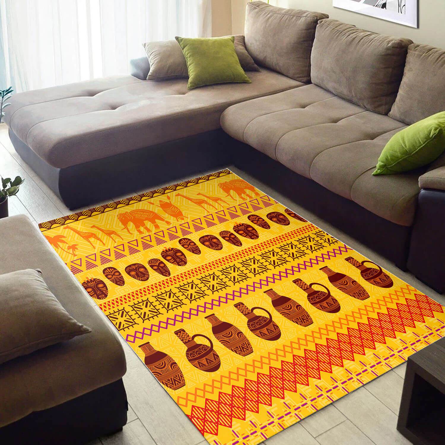 Modern African Style Rugs Holiday African American Art Afrocentric Pattern Art African Style Floor Rugs African House Decor WBG3654