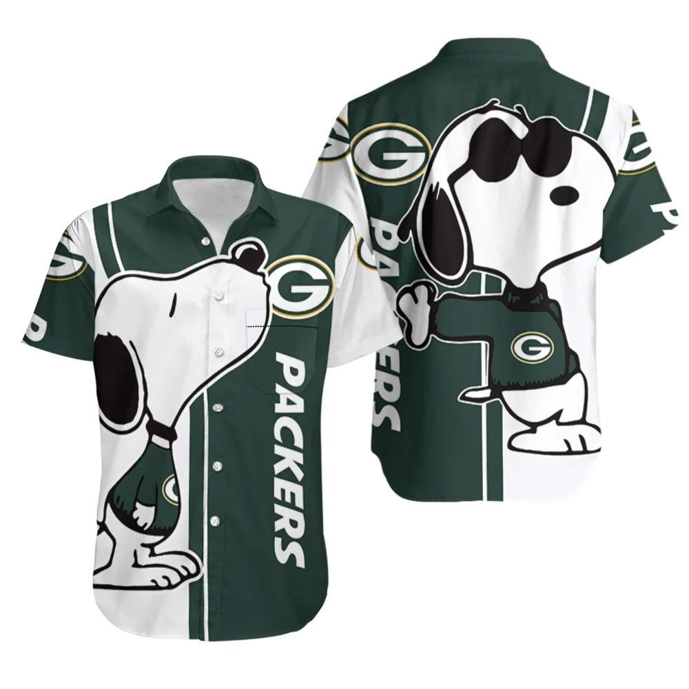 Green Bay Packers Snoopy Lover 3D Printed Hawaiian Shirt Beach Set