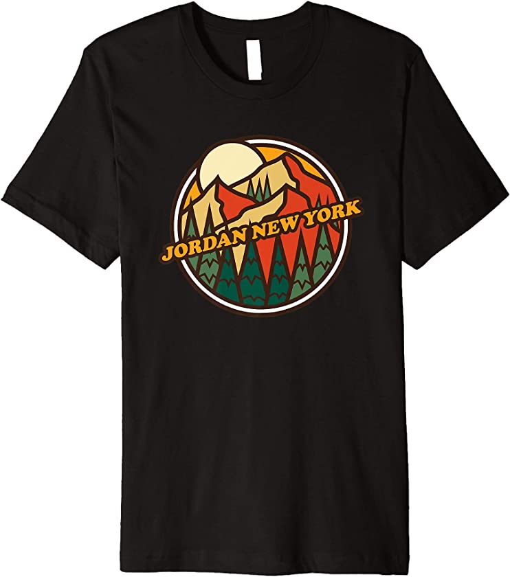 Vintage Jordan, New York Mountain Hiking Souvenir Print Premium T-Shirt