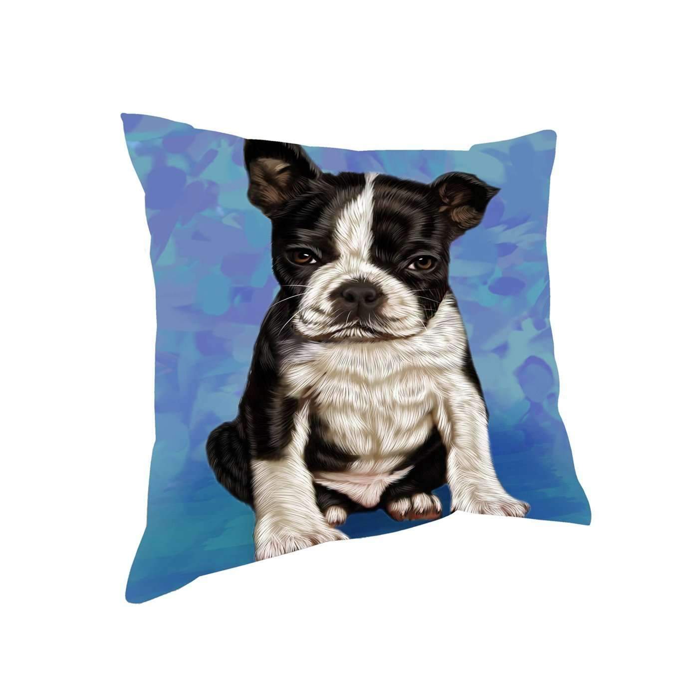 Boston Terrier Puppy Dog Throw Pillow