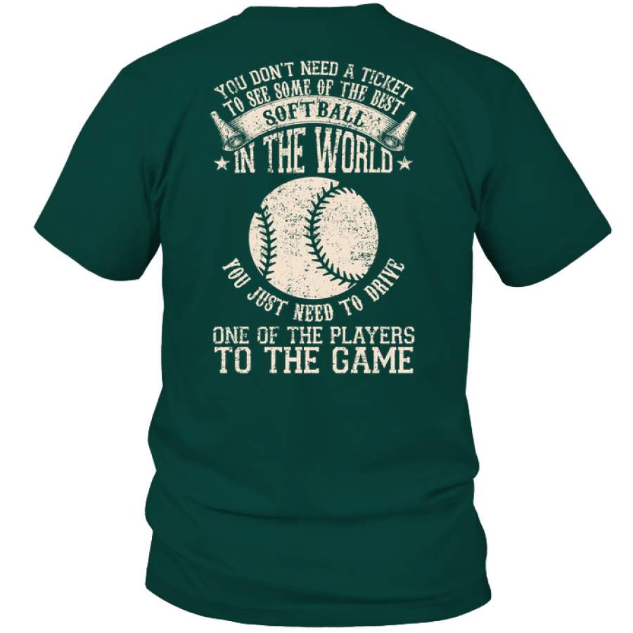 You don’t need a ticket to see some of the best softball in the world Softball T-shirt