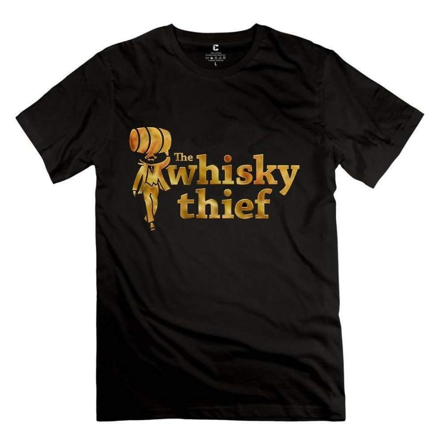 Fashion Graphic Design 100% Cotton Short Sleeved Vintage The Whisky Thief Men’S T-Shirt