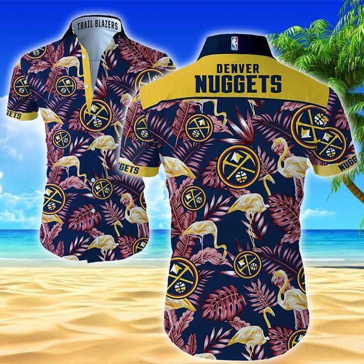 Denver Nuggets Hawaii Shirt Summer Button Up For Men Beach Wear Short Sleeve Ha14803