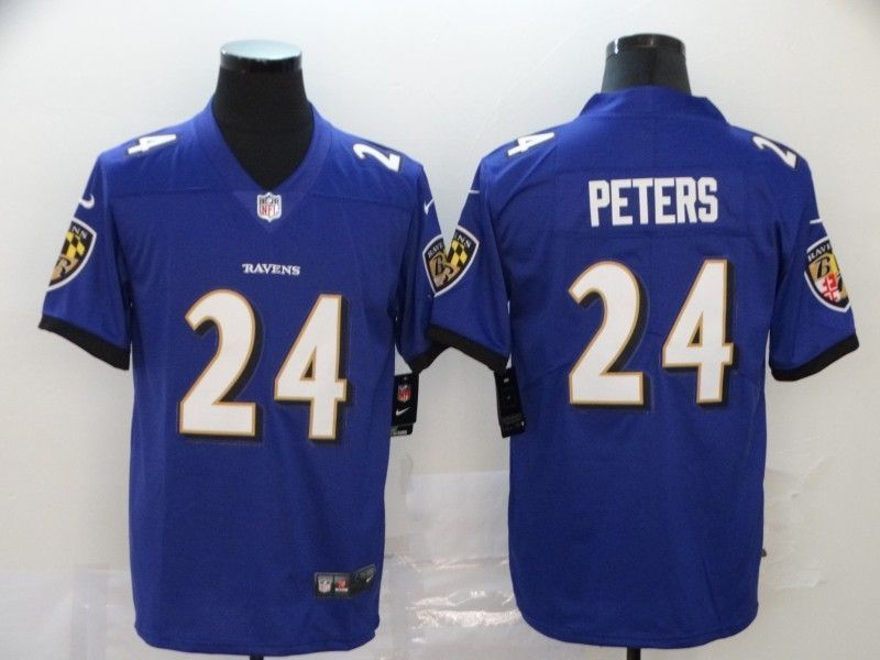 Baltimore Ravens Marcus Peters #24 2020 NFL Blue Jersey Jersey