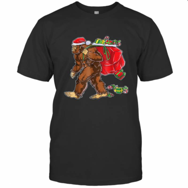 Big Foot Santa Shark Shirt