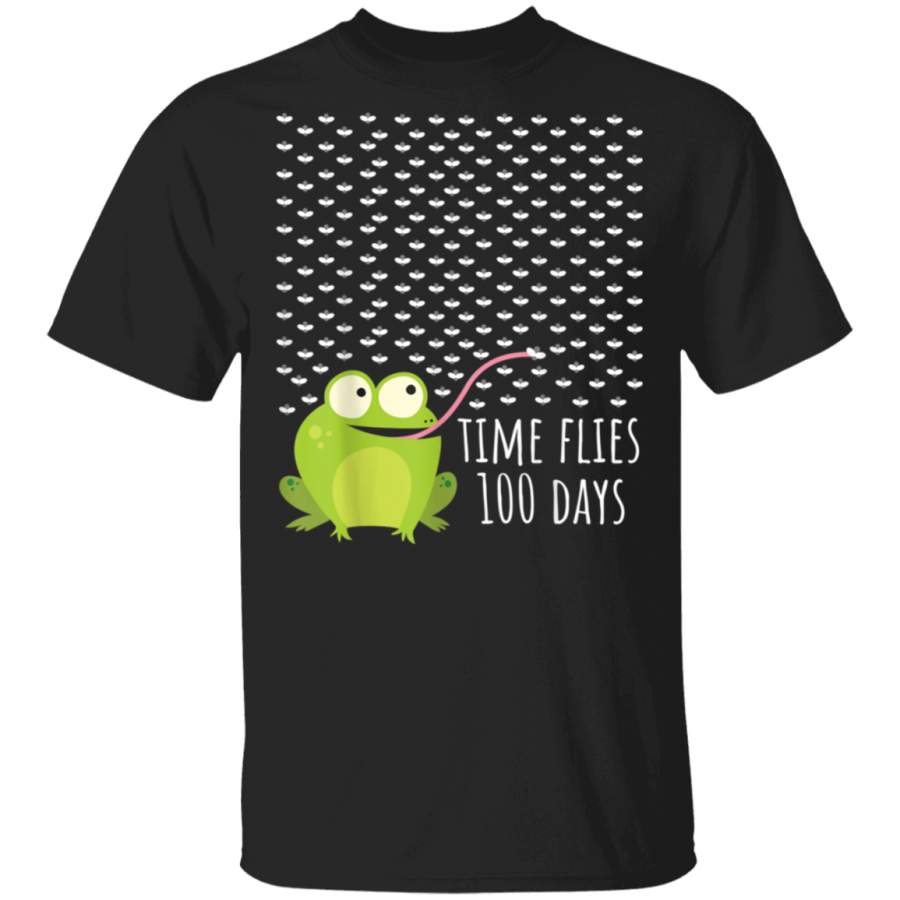 Frog Fly 100 Days Of School Shirt Teacher Boy Girl Gift T-Shirt