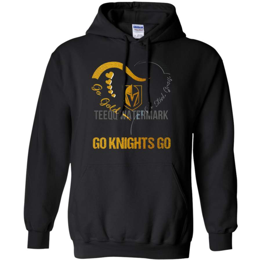 AGR Vegas Golden Knights Go Gold Go Steel Grey Go Knights Go Hoodie