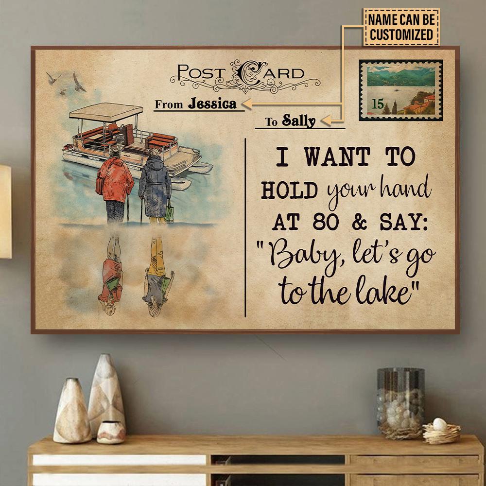 Aeticon Gifts Personalized Pontoon Bestie Postcard I Want To Canvas Mom Dad Gift Home Decor