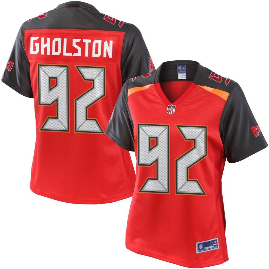 Womens NFL Pro Line William Gholston Red Tampa Bay Buccaneers Jersey