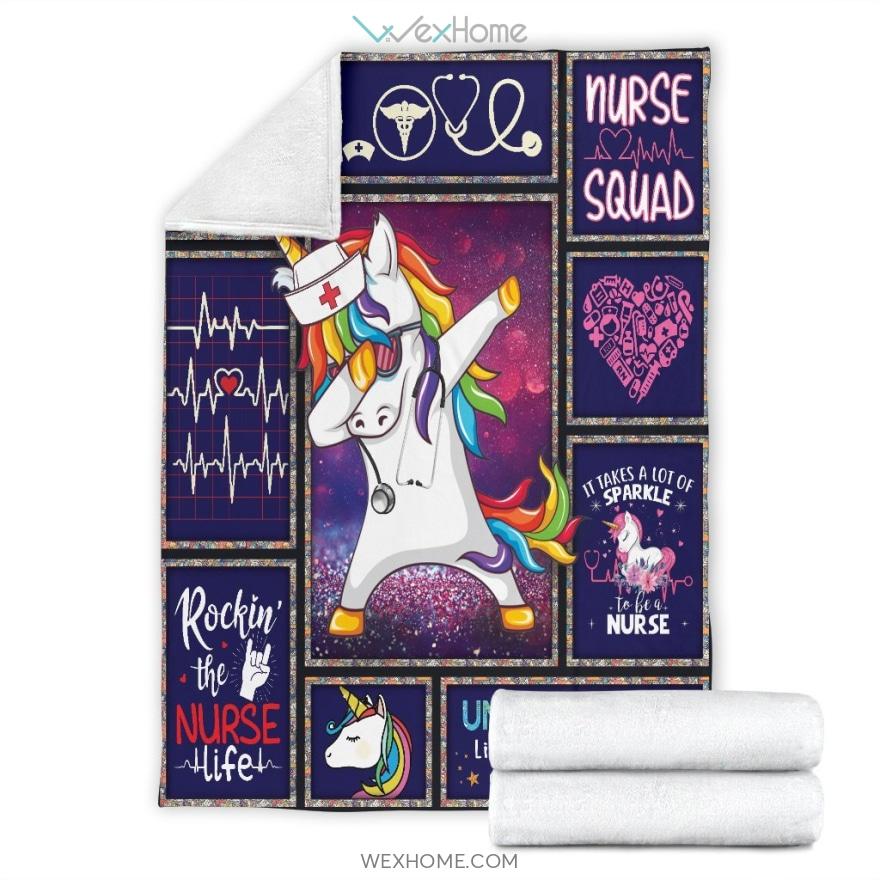 Unicorn Nurse Squad Premium Blanket