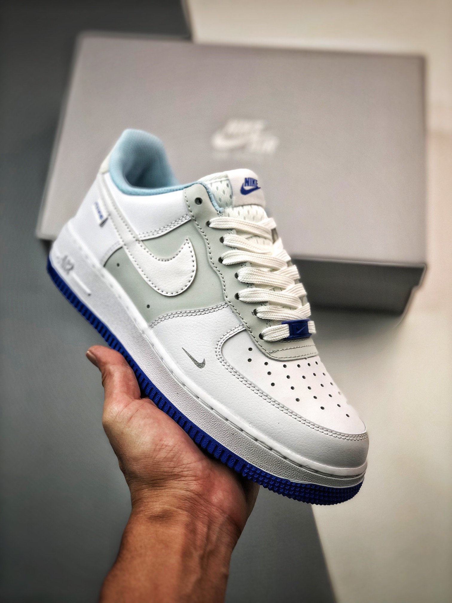 Nike Air Force 1 Low White Grey Blue FB1844-111 5340214