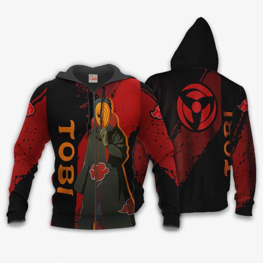 Tobi Hoodie Akatsuki Naruto Shirt Custom Anime Zip Jacket