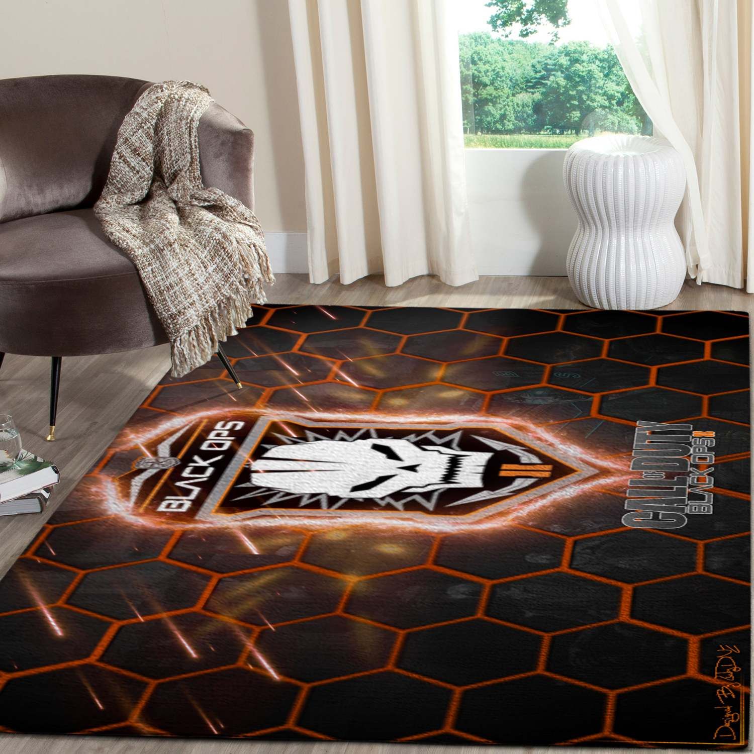 Call Of Duty Black Ops Logo Gaming Area Rugs Living Room Carpet FN181206 Local Brands Floor Decor