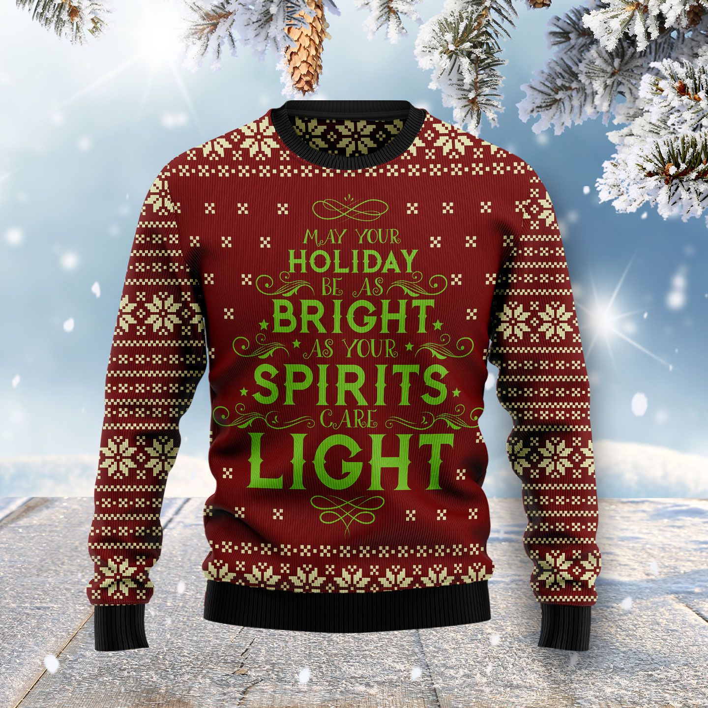 Christmas Eve Ugly Christmas Sweater | For Men & Women | Adult | Us5837