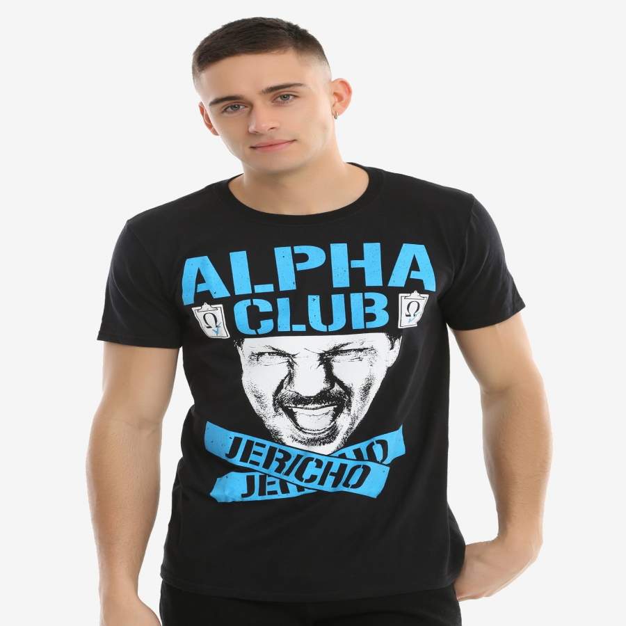 Fashion Men’s T-Shirt JAPAN PRO-WRESTLING CHRIS JERICHO ALPHA CLUB T-SHIRT Men Cotton T Shirt
